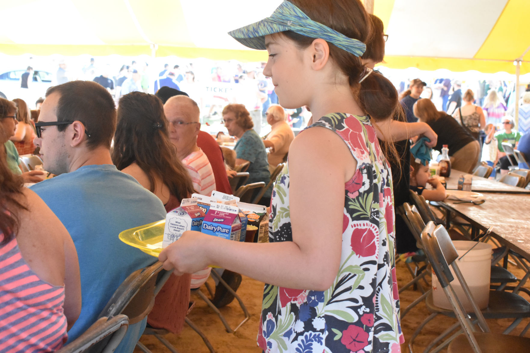 Ruby Taggart volunteers at dairy breakfast